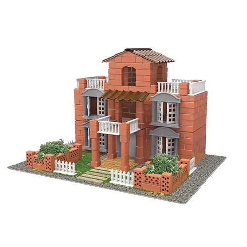 zalati Villa House Model 432pcs Components Build with Safety Imitation Bricks Cement Plant Seeds for Toy Model Sandbox Building von zalati