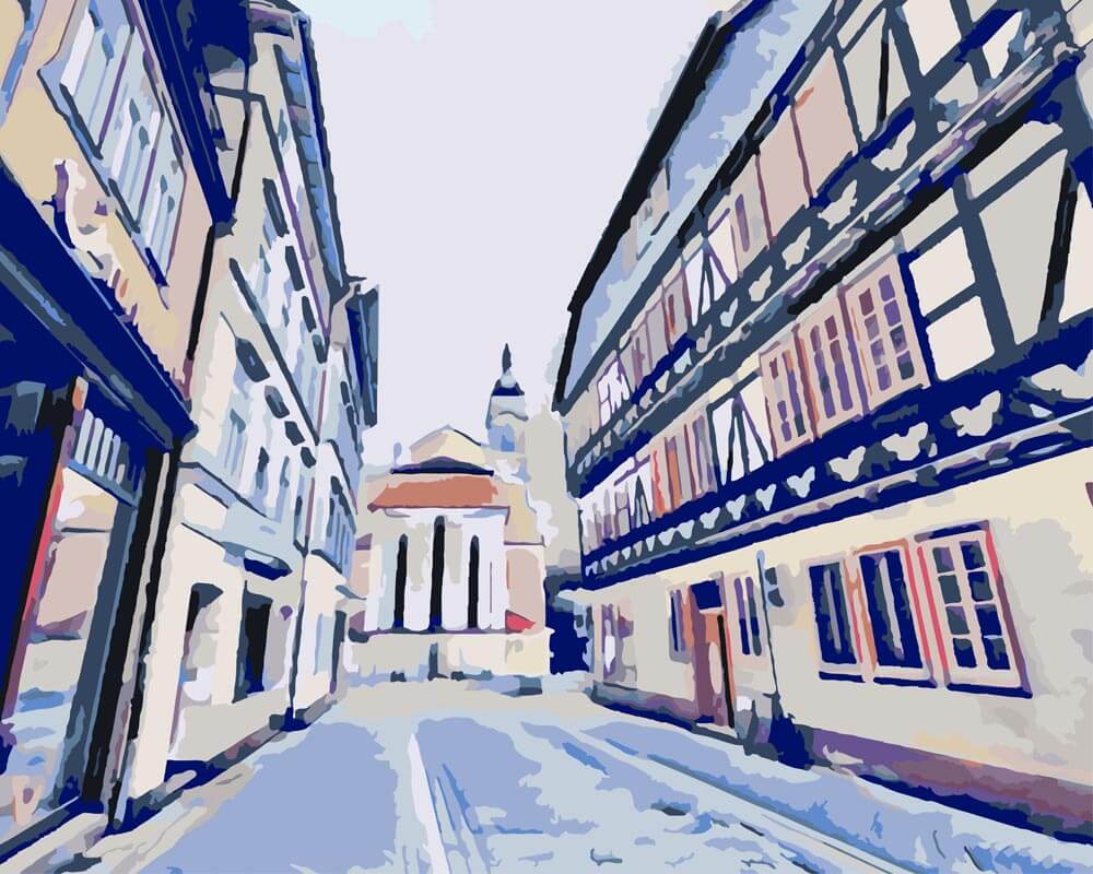 Malen nach Zahlen - Altstadt von Eisenach, Motiv 2 - by zamart, mit Rahmen Malen nach Zahlen - Altstadt von Eisenach, Motiv 2 - by zamart, mit Rahmen von zamart