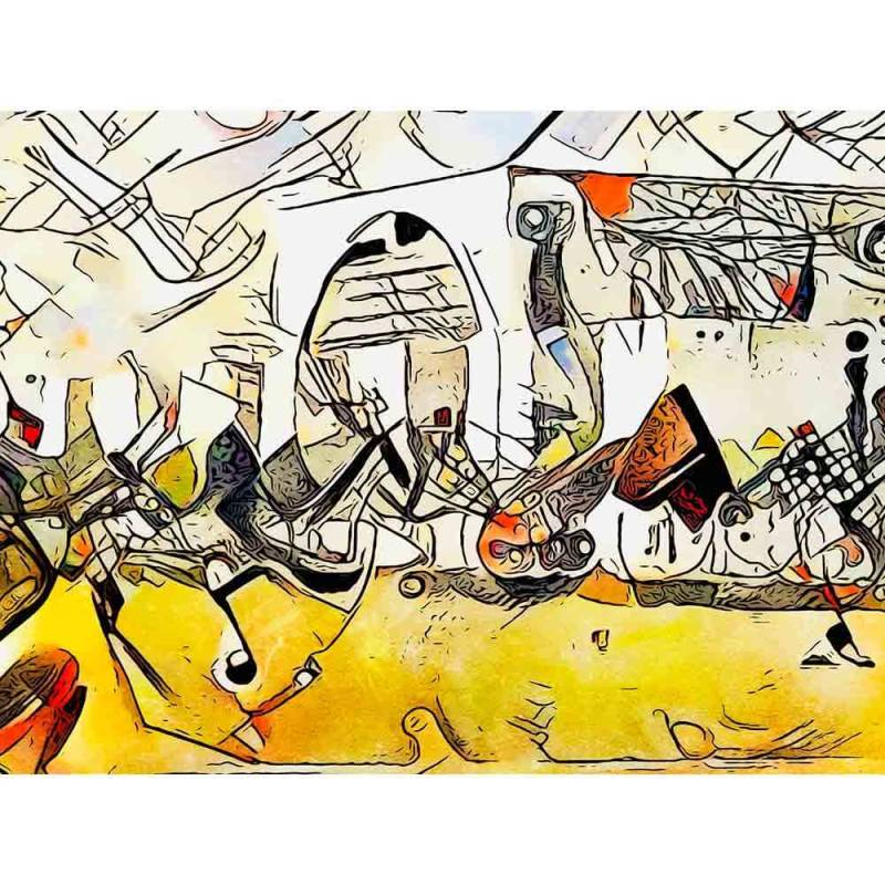 Malen nach Zahlen - Berlin ick mag dir 1 - Artist's Kandinsky Edition - by zamart, mit Rahmen von zamart