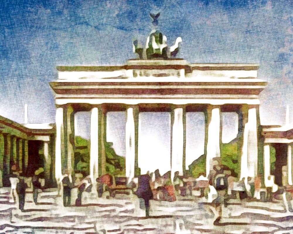 Malen nach Zahlen - Brandenburger Tor - by zamart, ohne Rahmen von zamart