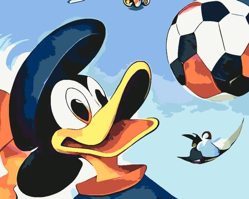 Malen nach Zahlen - Fussball - Artist's Edition - by zamart, mit Rahmen von zamart