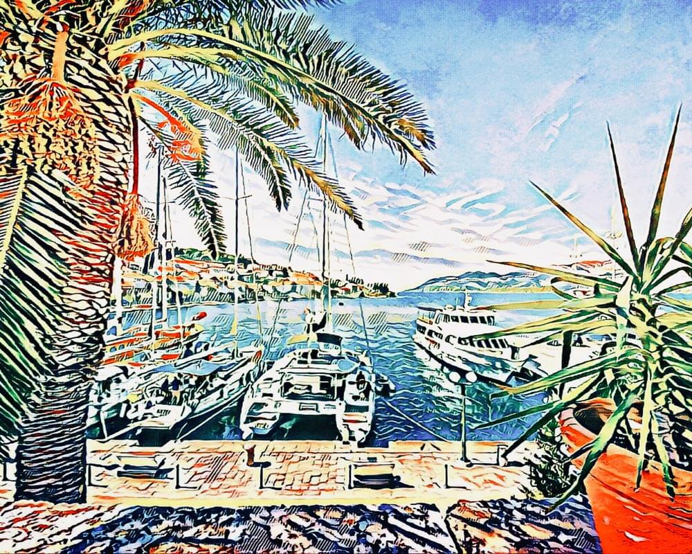 Malen nach Zahlen - Hafen von Korcula - by zamart, ohne Rahmen Malen nach Zahlen - Hafen von Korcula - by zamart, ohne Rahmen von zamart
