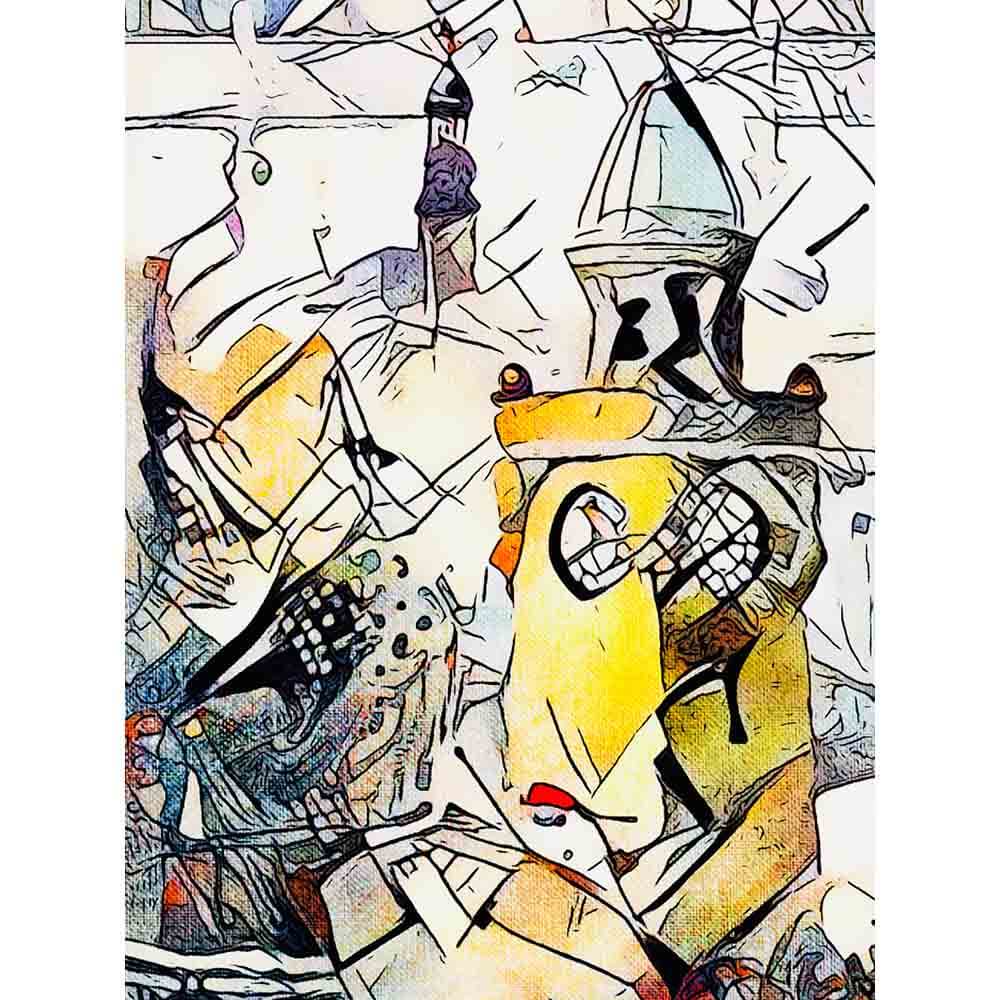 Malen nach Zahlen - Hamburg meine Perle 6 - Artist's Kandinsky Edition - by zamart, mit Rahmen von zamart