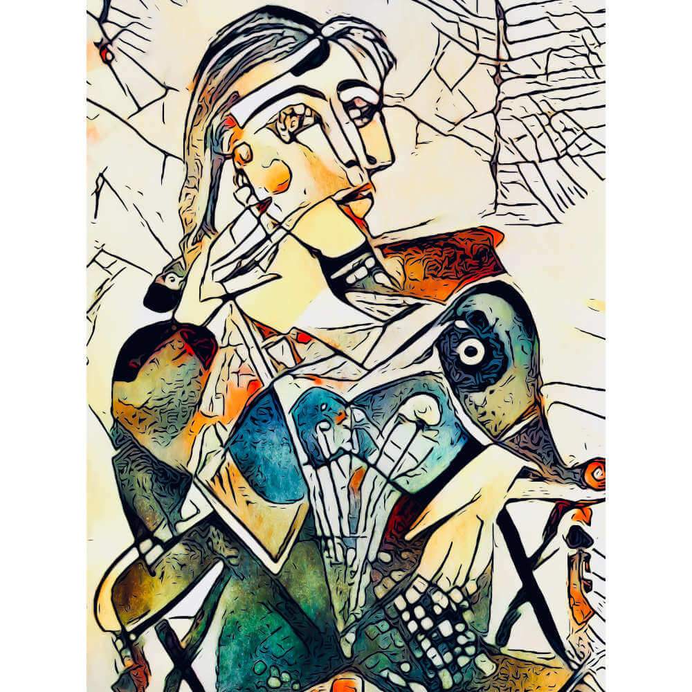 Malen nach Zahlen - Hommage an Picasso - Artist's Edition - by zamart, mit Rahmen von zamart