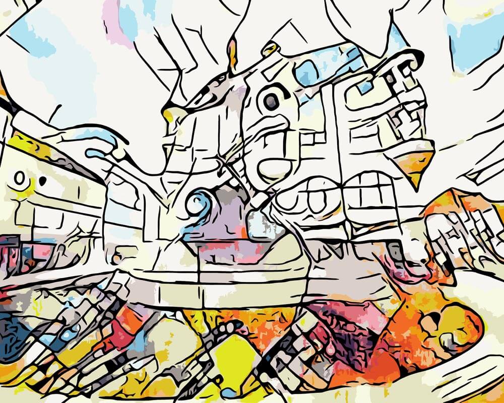 Malen nach Zahlen - Kandinsky trifft ..Erfurt - by zamart, mit Rahmen Malen nach Zahlen - Kandinsky trifft ..Erfurt - by zamart, mit Rahmen von zamart