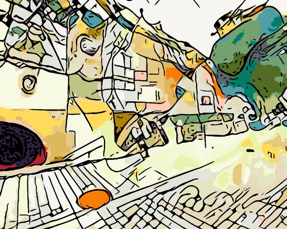Malen nach Zahlen - Kandinsky trifft Erdurt - by zamart, mit Rahmen Malen nach Zahlen - Kandinsky trifft Erdurt - by zamart, mit Rahmen von zamart