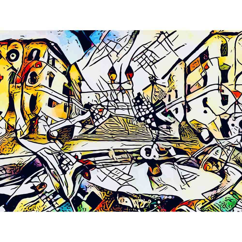 Malen nach Zahlen - Kandinsky trifft Rom 2 - Artist's Kandinsky Edition - by zamart, mit Rahmen von zamart
