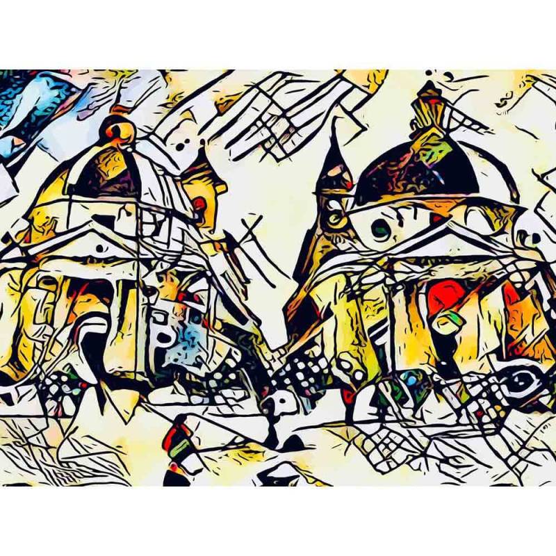 Malen nach Zahlen - Kandinsky trifft Rom 3 - Artist's Kandinsky Edition - by zamart, mit Rahmen von zamart