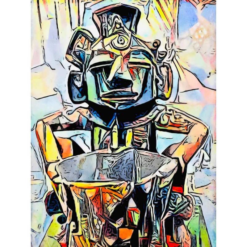 Malen nach Zahlen - Mayas Motiv 1 - Artist's Edition - by zamart, mit Rahmen von zamart