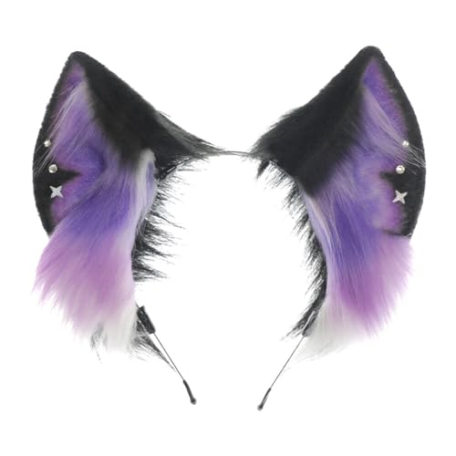 Zcargel Plüsch Pelzohren Tierohren Stirnband Wolf Ohr Stirnband Fuchsohren Stirnband für Frauen Halloween Party Kostüm Cosplay Zcargel Plüsch Pelzohren Tierohren Stirnband Wolf Ohr Stirnband Fuchsohren Stirnband für Frauen Halloween Party Kostüm Cosplay von zcargel