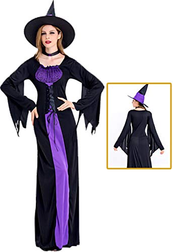 zhacos VZhaP Halloween Kostüm For Gothic Vampire Witch Dress black purple zhacos VZhaP Halloween Kostüm For Gothic Vampire Witch Dress black purple von zhacos