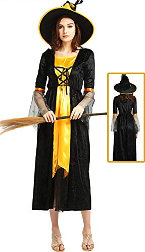 zhacos VZhaP Halloween Kostüm For Gothic Vampire Witch Dress black yellow 003 zhacos VZhaP Halloween Kostüm For Gothic Vampire Witch Dress black yellow 003 von zhacos
