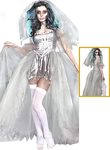 zhacos VZhaP Halloween Kostüm For Gothic Vampire Witch Dress gray 002 zhacos VZhaP Halloween Kostüm For Gothic Vampire Witch Dress gray 002 von zhacos