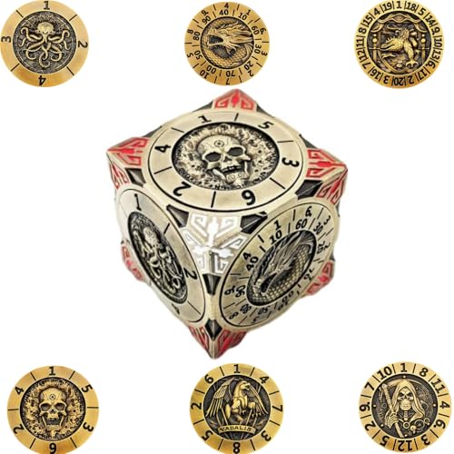 2025 Neue DND Kreisel Würfel, 7-in-1 Metallwürfel mit 3D-Relief, Polyedrische Würfel für Dungeons und Drachen, Dungeons & D Zubehör für MJ und Spieler 2025 Neue DND Kreisel Würfel, 7-in-1 Metallwürfel mit 3D-Relief, Polyedrische Würfel für Dungeons und Drachen, Dungeons & D Zubehör für MJ und Spieler von zhangfuyun