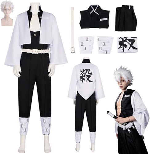 zhengzhouyuetu Anime Charaktere Shinazugawa Sanemi Cosplay Kostüme Fancy Dress Up Erwachsene Uniform Outfits Volles Set Halloween Karneval Party von zhengzhouyuetu