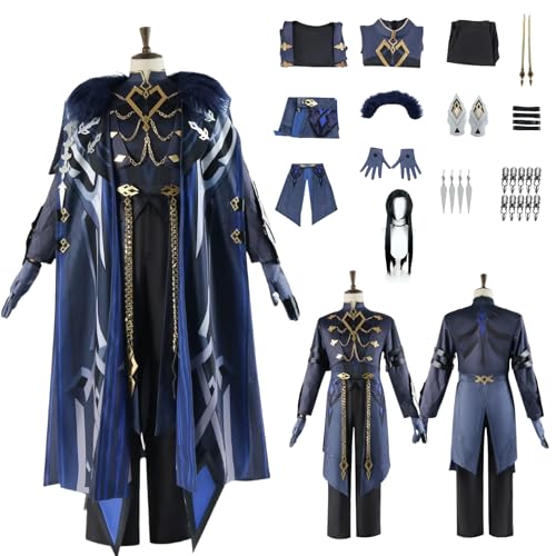 zhengzhouyuetu Captain Capitano Cosplay Kostüme Genshin Impact Charakter Fancy Dress Up Erwachsene Uniform Outfits Volles Set Halloween Karneval Party von zhengzhouyuetu