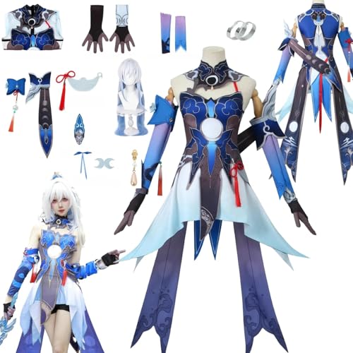 zhengzhouyuetu Jing Liu Cosplay Kostüme Honkai Star Rail Charakter Fancy Dress Up Erwachsene Uniform Outfits Volles Set Halloween Karneval Party von zhengzhouyuetu