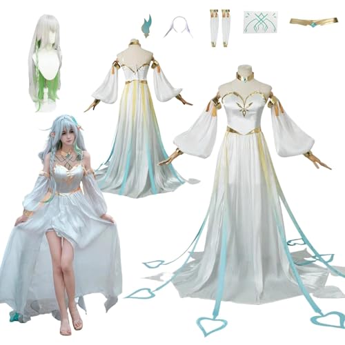 zhengzhouyuetu Nahida Cosplay Kostüme Genshin Impact Charakter Fancy Dress Up Erwachsene Uniform Outfits Volles Set Halloween Karneval Party von zhengzhouyuetu