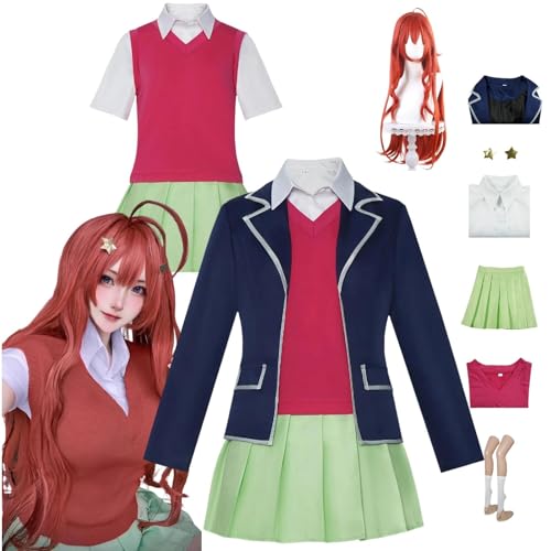 zhengzhouyuetu Nakano Itsuki Cosplay Kostüme The Quintessential Quintuplets Charakter Fancy Dress Up Erwachsene Uniform Outfits Volles Set Halloween Karneval Party zhengzhouyuetu Nakano Itsuki Cosplay Kostüme The Quintessential Quintuplets Charakter Fancy Dress Up Erwachsene Uniform Outfits Volles Set Halloween Karneval Party von zhengzhouyuetu