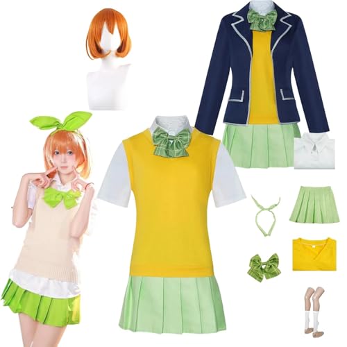 zhengzhouyuetu Nakano Yotsuba Cosplay Kostüme The Quintessential Quintuplets Charakter Fancy Dress Up Erwachsene Uniform Outfits Volles Set Halloween Karneval Party zhengzhouyuetu Nakano Yotsuba Cosplay Kostüme The Quintessential Quintuplets Charakter Fancy Dress Up Erwachsene Uniform Outfits Volles Set Halloween Karneval Party von zhengzhouyuetu
