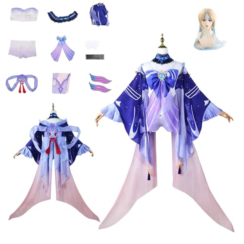 zhengzhouyuetu Sangonomiya Kokomi Cosplay Kostüme Genshin Impact Charakter Fancy Dress Up Erwachsene Uniform Outfits Volles Set Halloween Karneval Party zhengzhouyuetu Sangonomiya Kokomi Cosplay Kostüme Genshin Impact Charakter Fancy Dress Up Erwachsene Uniform Outfits Volles Set Halloween Karneval Party von zhengzhouyuetu