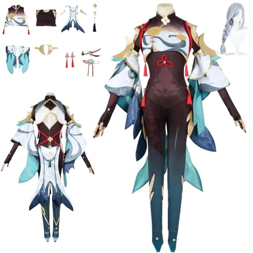 zhengzhouyuetu Shenhe Cosplay Kostüme Genshin Impact Charakter Fancy Dress Up Erwachsene Uniform Outfits Volles Set Halloween Karneval Party zhengzhouyuetu Shenhe Cosplay Kostüme Genshin Impact Charakter Fancy Dress Up Erwachsene Uniform Outfits Volles Set Halloween Karneval Party von zhengzhouyuetu