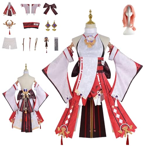 zhengzhouyuetu Yae Miko Cosplay Kostüme Genshin Impact Charakter Fancy Dress Up Erwachsene Uniform Outfits Volles Set Halloween Karneval Party zhengzhouyuetu Yae Miko Cosplay Kostüme Genshin Impact Charakter Fancy Dress Up Erwachsene Uniform Outfits Volles Set Halloween Karneval Party von zhengzhouyuetu