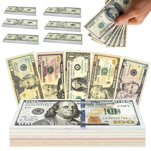 zhwohyu Spielgeld Dollar, Full Print Old Style Dollars, Dollar Scheine 120 Stück Gemischte Dollars, Spielgeld Set für Kinder Kaufladen, Fake Geld Scheine, Dollar Bills zhwohyu Spielgeld Dollar, Full Print Old Style Dollars, Dollar Scheine 120 Stück Gemischte Dollars, Spielgeld Set für Kinder Kaufladen, Fake Geld Scheine, Dollar Bills von zhwohyu