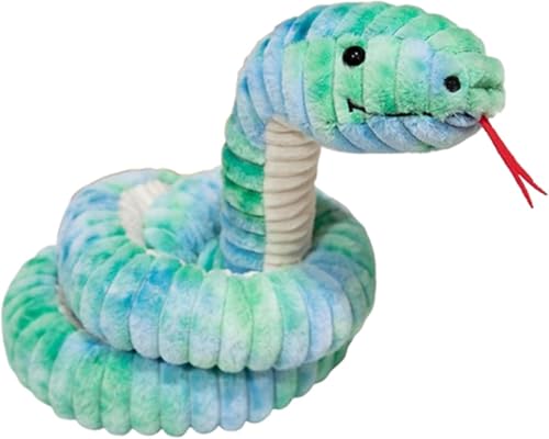 Groß Realistische Schlange Kuscheltier,Lebensechte Plüschschlange Stofftier Realistische Schlange Plüschtier,Lebensechter Schlangenspielzeug für Kinder als Party Streich Requisiten (120 cm,Smaragd) von zingking