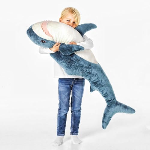 zingking 100 cm riesiges Hai-Plüschtier, Plüsch-Hai-Spielzeug, Stofftierhaie, weiches Hai-Kissen, Hai-Plüschkissen, Stofftier, Wurfkissen für Heimdekoration, Kindergeschenk zingking 100 cm riesiges Hai-Plüschtier, Plüsch-Hai-Spielzeug, Stofftierhaie, weiches Hai-Kissen, Hai-Plüschkissen, Stofftier, Wurfkissen für Heimdekoration, Kindergeschenk von zingking