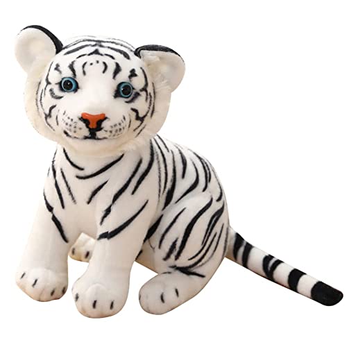 zingking 23cm Tiger Plüschtier, Realistische Tiger Kuscheltiere Baby Plüsch Puppe Stofftier Kissen Plüschtier Plüschfigur Tiger Weiß Kuscheltier Weiche Plüschspielzeug Geschenk für Kinder zingking 23cm Tiger Plüschtier, Realistische Tiger Kuscheltiere Baby Plüsch Puppe Stofftier Kissen Plüschtier Plüschfigur Tiger Weiß Kuscheltier Weiche Plüschspielzeug Geschenk für Kinder von zingking