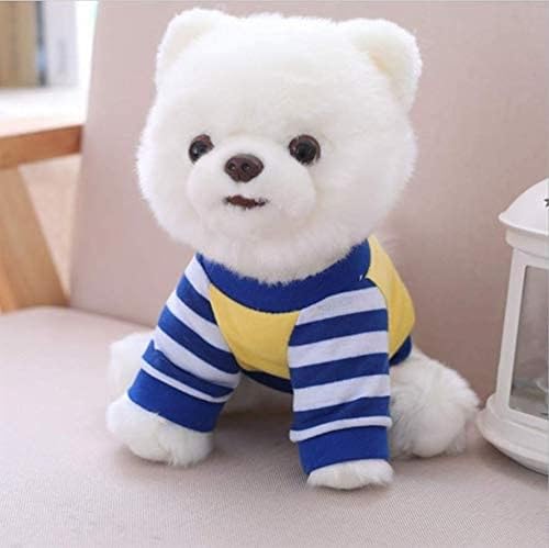 zingking 25cm Spitz-Weißer Hund Plüsch Niedlich Schön,Realistisches weißes Hundepuppenspielzeug,Dog Doll Toy Plüschpuppe,Plüsch Stofftier Hund,Spielzeug Geschenk von zingking