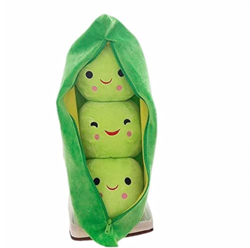 zingking 40cm Süß GrüNe Erbsen-PlüSchpuppe,Liebenswerte PlüSchtier,Kreative Gewachsene Erbsen Sweet Cuddle Cotton Stuffed Toy,Einzigartiges Gewachsenes Erbsenkissen von zingking