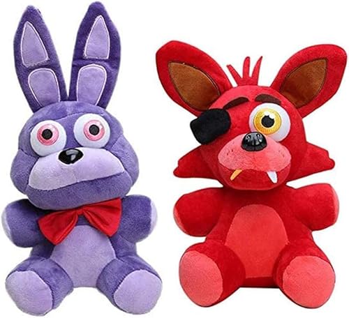 zingking 7-Zoll - Five Nights Plüschpuppe Sets - Sister Location Bonnie Red Foxy Bear Chica Weiche Gefüllte Puppen Ornamente Heimdekoration von zingking