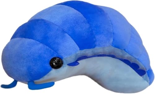 zingking Blaue Raupe Aus Kuscheltier, 30Cm Süßes Insekt Plüschtier Weiches Stofftier Kissen Geschenk for Kinder Jungen und Mädchen(Blue,50CM/20IN) von zingking