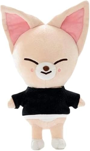 zingking SKZOO Plüschtier Plüschpuppe, süßes Cartoon-Anime-Stofftier, Wolf Chan/Leebit/DWAEKKI/Jiniret/HAN Quokka/BbokAri/PuppyM/Foxl.Ny Plüschpuppe (Foxl.Ny) von zingking