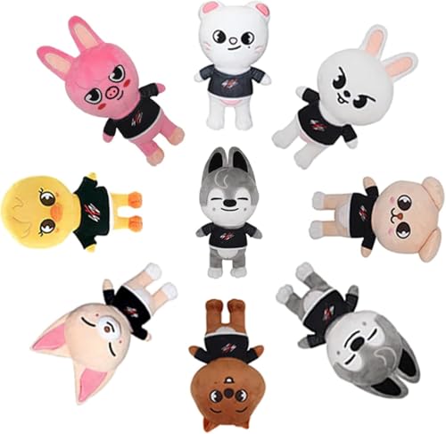 zingking Stray Kids Skzoo Kuscheltier Dwaekki Kuscheltier Plüschtier Gefülltes Kissen Kissen Kann DIY Chan/Leebit/Dwaekki/Jiniret/Han Quokka/Bbokari/Puppym/Foxi.NY Plüschpuppe (8 Stück) von zingking