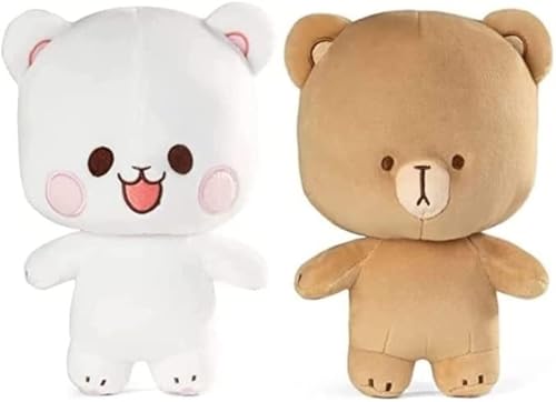 zingking and Mocha Plush Toy, 8in/21cm Mocha Bear Plush, Cute Cartoon Anime Plushie Dolls, Soft Bear Throw Pillow for Fans Surrounding Gift and Birthday Gifts von zingking