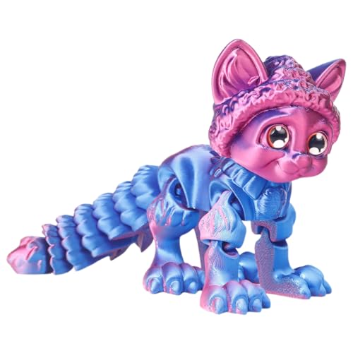 zjhukfmc 3D-Katze | Bewegliche Gelenke Gelenkige Katze Fidget Spielzeug - Bewegliche Tierfiguren Als Geschenk Für Alle Altersgruppen von zjhukfmc
