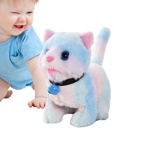 zjhukfmc Elektrische Plüschkatze, Katzenspielzeug für Kinder | Batteriebetriebene animierte realistische Katze mit Wagging Tail,Nettes elektronisches Tier mit Miauger für Kinder zjhukfmc Elektrische Plüschkatze, Katzenspielzeug für Kinder | Batteriebetriebene animierte realistische Katze mit Wagging Tail,Nettes elektronisches Tier mit Miauger für Kinder von zjhukfmc