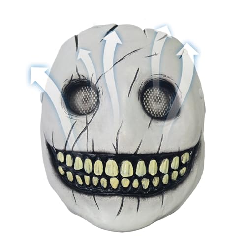 zjhukfmc Unheimliche Maske | Lächelnde Maske | Gespenster Verkleidung Für Jugendstreiche Festivals Cosplay Theateraufführung Gruselhaus Karneval von zjhukfmc
