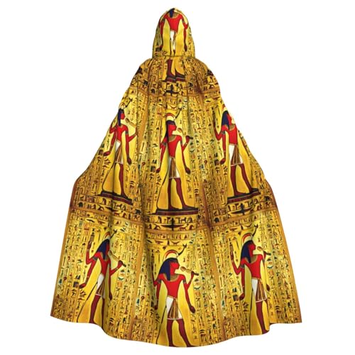 zkyfll Ancient Egypt Tribe Series Print Damen Herren Erwachsene Länge Kapuzenumhang Umhang mit Kapuze Halloween Cosplay Kostüme von zkyfll