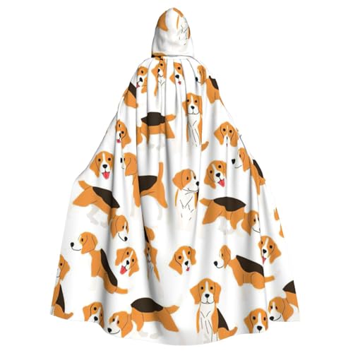 zkyfll Beagle-Hunde-Aufdruck, für Damen und Herren, Erwachsenenlänge, Kapuzenumhang mit Kapuze, Halloween-Cosplay-Kostüme zkyfll Beagle-Hunde-Aufdruck, für Damen und Herren, Erwachsenenlänge, Kapuzenumhang mit Kapuze, Halloween-Cosplay-Kostüme von zkyfll