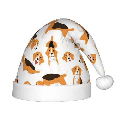 zkyfll Beagle Weihnachtsmann-Hut mit Hunde-Druck, kleine Größe, Weihnachtsgeschenke, lustiger Plüsch, Party zkyfll Beagle Weihnachtsmann-Hut mit Hunde-Druck, kleine Größe, Weihnachtsgeschenke, lustiger Plüsch, Party von zkyfll