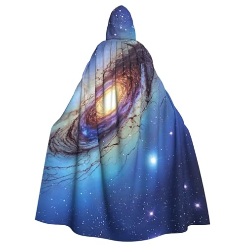 zkyfll Blauer Galaxie-Druck, Damen, Herren, Erwachsene, Länge, Kapuzenumhang mit Kapuze, Halloween-Cosplay-Kostüme zkyfll Blauer Galaxie-Druck, Damen, Herren, Erwachsene, Länge, Kapuzenumhang mit Kapuze, Halloween-Cosplay-Kostüme von zkyfll