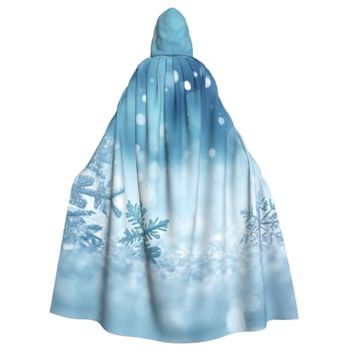 zkyfll Blauer Weihnachts-Schneeflocken-Umhang für Damen und Herren, Erwachsenenlänge, Kapuzenumhang mit Kapuze, Halloween-Cosplay-Kostüme zkyfll Blauer Weihnachts-Schneeflocken-Umhang für Damen und Herren, Erwachsenenlänge, Kapuzenumhang mit Kapuze, Halloween-Cosplay-Kostüme von zkyfll