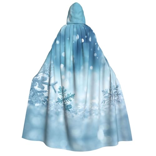 zkyfll Blauer Weihnachtsumhang mit Schneeflocken-Motiv, groß, für Damen und Herren, Erwachsene, mit Kapuze, Halloween, Cosplay-Kostüme zkyfll Blauer Weihnachtsumhang mit Schneeflocken-Motiv, groß, für Damen und Herren, Erwachsene, mit Kapuze, Halloween, Cosplay-Kostüme von zkyfll