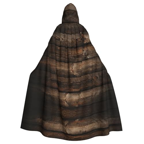 zkyfll Brauner Holzdruck für Damen und Herren, Erwachsene, langer Kapuzenumhang mit Kapuze, Halloween-Cosplay-Kostüme zkyfll Brauner Holzdruck für Damen und Herren, Erwachsene, langer Kapuzenumhang mit Kapuze, Halloween-Cosplay-Kostüme von zkyfll