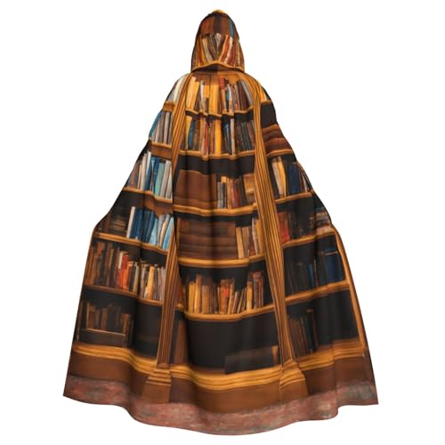 zkyfll Buchdruck, Damen, Herren, Erwachsene, Länge, Kapuzenumhang mit Kapuze, Halloween-Cosplay-Kostüme von zkyfll