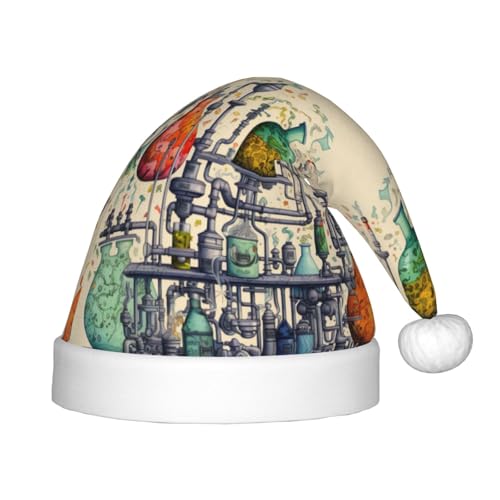 zkyfll Chemie Druck Weihnachtsmannmütze klein Größe, Weihnachtsgeschenke Plüsch lustige Weihnachtsmütze, Party zkyfll Chemie Druck Weihnachtsmannmütze klein Größe, Weihnachtsgeschenke Plüsch lustige Weihnachtsmütze, Party von zkyfll